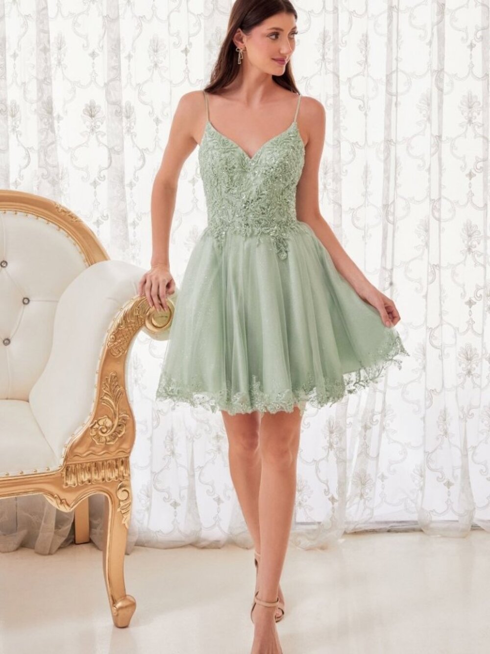 NEW SAGE Evening Gown Floor Length Formal Elegant Stunning CD0213